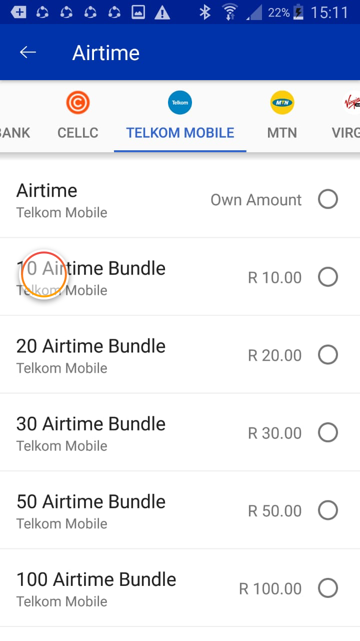 buy airtime - service provider bundles