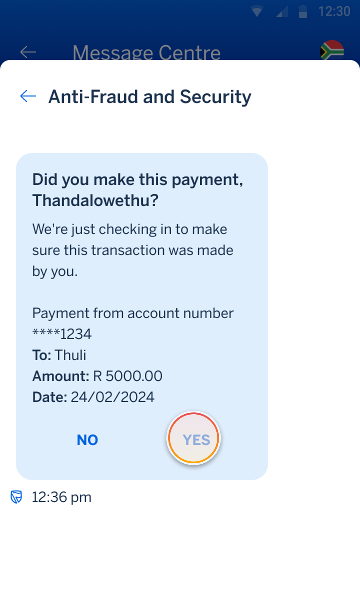 Get alerts for suspicious transactions | Standard Bank