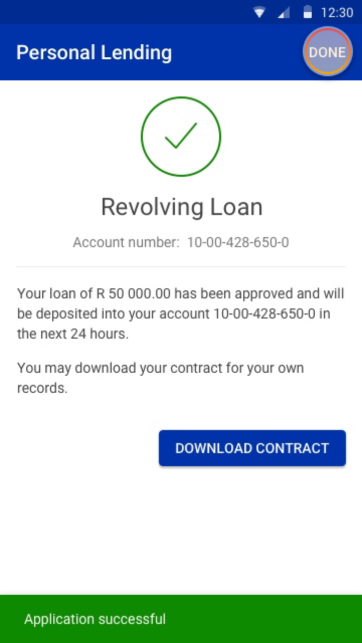 How to get a Revolving Loan on the App Standard Bank